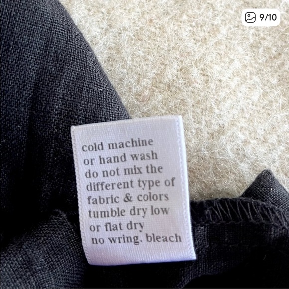 Black Crane Linen Box Top - Picture 5 of 5